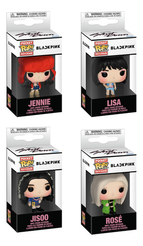 Blackpink Set X4 Keychain Llavero Funko Pop Pocket Originale