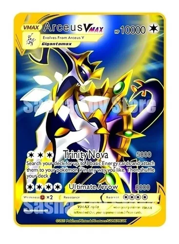 Carta Pokemon Charizard Pikachu VMAX Metal Dourada Carta Pokémon