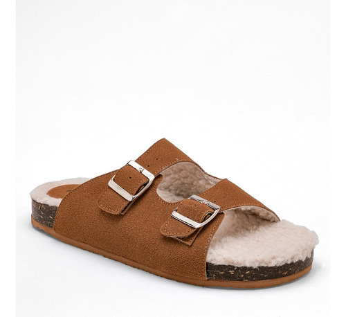 Pantufla De Moramora Para Mujer Camel 14581150 T7