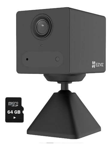 Cámara Vigilancia Cb2 1080p Ezviz Mini Cubo Bateria +sd 64gb