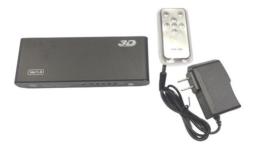 Switch Selector Hdmi 5 X 1 De 5 Equipos A 1 Tv Full Hd 3d