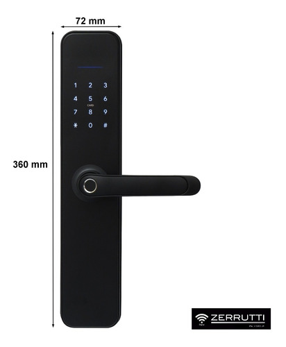 Imagen 8 de 8 de Cerradura Digital Inteligente Zerrutti Ze 8070 Automático