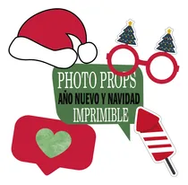 Comprar Imprimible Photo Props Carteles Navidad Y Fin De Año Color