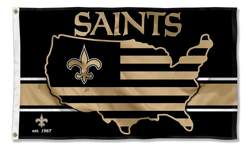 New Orleans Saints Nation Usa American Country 3x5 Flag