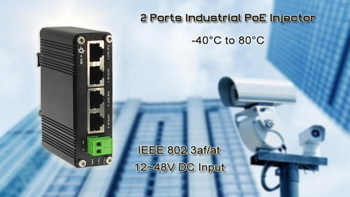Inyector Industrial Poe Puerto Endurecido Ieee. Gigabit
