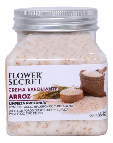 Crema Exfoliante Corporal Pote 500 Ml Aromas A Elección Fragancia Arroz