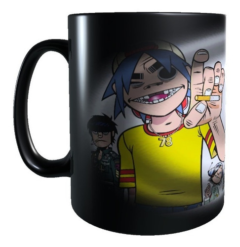 Taza Mágica Gorillaz, Tazon Cambia Color, Rock