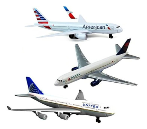 American Airlines United Airlines B747 Aviones Fundidos Pres