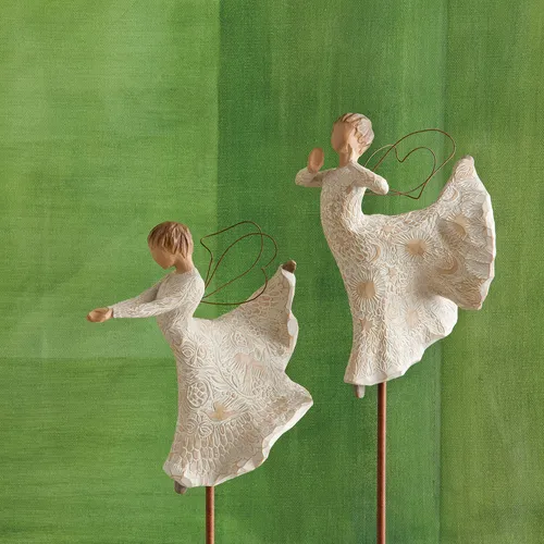 Figura Willow Tree Dance Of Life Angel Pintada A Mano