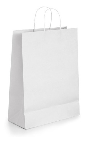 Bolsas De Papel Blanca 22x30x10 Pack 40 Unidades 