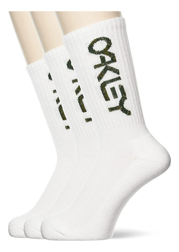 Oakley Baby Boys B1b 2.0 (3 Pcs) Calcetines, White/green Bru