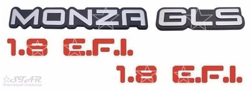 Emblemas Monza Gls + Laterais 1.8 Efi - 1991 À 1995
