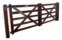 Comprar Tranqueras Rurales A Medida En Madera Guayubira Prec 2 Hojas