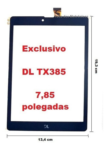 Tela Touch Vidro Tablet Dl Tx 385 Tx385 7,85 Polegadas 