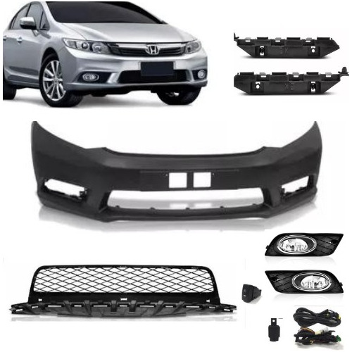 Kit Parachoque Dianteiro Completo Civic 2012 2013 2014