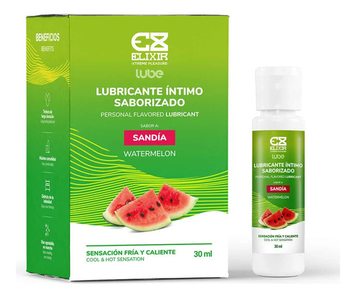 Lubricante Intimo Vaginal 30 Ml, Caliente-frio, Sandia