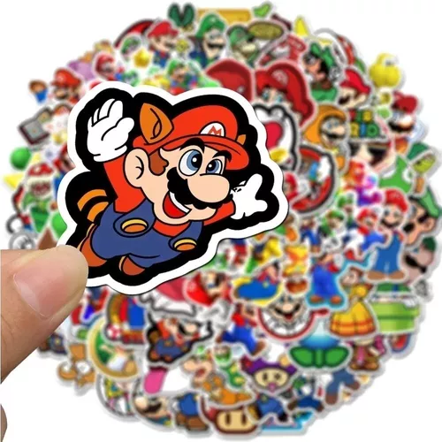 Set 100 Stickers De Super Mario Bros - Pegatinas/calcomanias