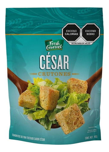 3 Pzas Crutones Fresh Gourmet César 142 G
