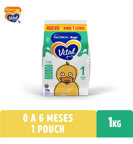 Leche En Polvo Infantil Nutricia Bago Vital 1 Bolsa 1kg