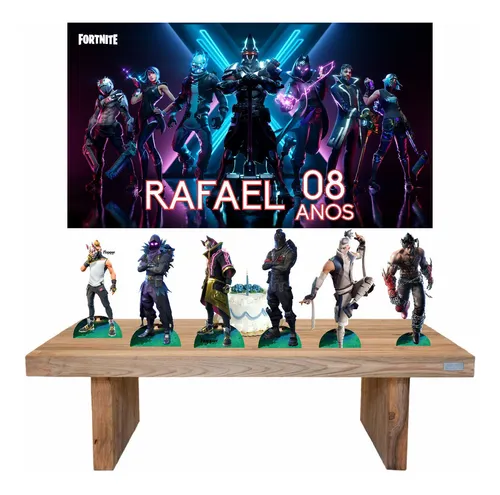 Kit Decoração Festa Roblox - 8 De Mesa + Painel Personalizado