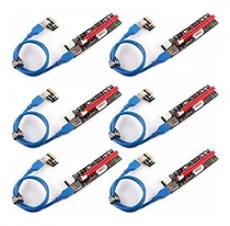 Comprar Riser Express Pci 1 6 Pin Molex Sata Extension Grafico Led