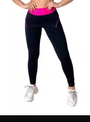 Calça Legging Feminina Tapa Bumbum Detalhe Rosa