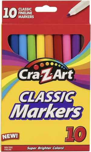 Set 10 Unidades Marcadores Crazart Labables Classic Lapiz