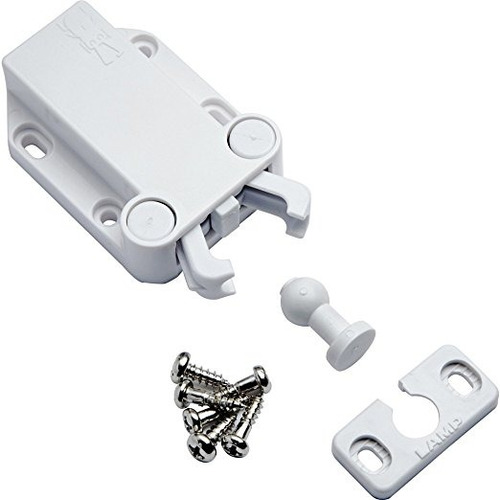 Empuje El Seguro Touch Latch, Blanco, Estándar (2-3 / 8 '' E