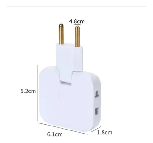 Pack De 4 Adaptadores 180° Para Enchufe Tipo F