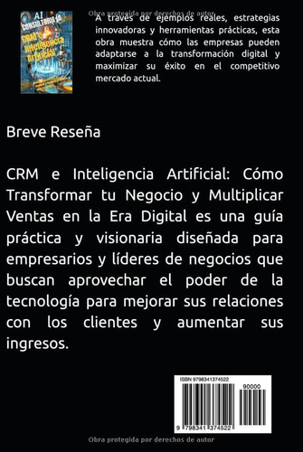 Libro Crm E Inteligencia Artificial: Cómo Transformar Tu Nue