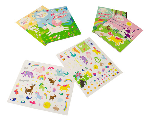 Mi Cajita De Libros De Unicornios Magicos (4 Libros + Calcomanías), De Silver Dolphin. Editorial Silver Dolphin Infantil, Tapa Blanda, Edición 01 En Español, 2023