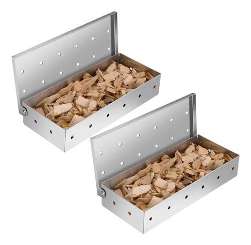 Accesorio Para 2 Parrillas: Caja De Humo, Acero Inoxidable,