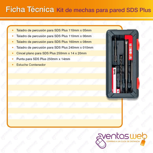 Imagen 8 de 9 de Rotomartillo Percutor 28mm Bosch Professional 3,1 J + Mechas