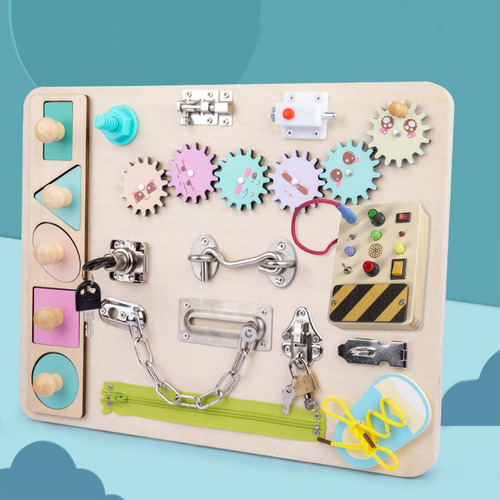 Montessori Toy Activity Board Toggle Switch Juguete Estilo B