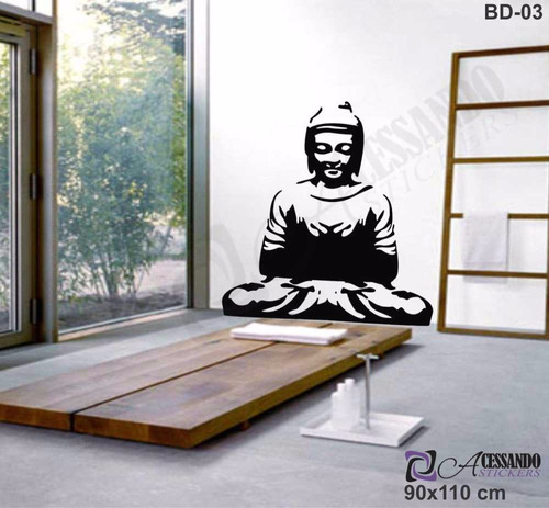 Adesivo Parede Buda Meditando Hindu Classico -pronta Entrega
