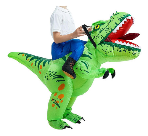 Disfraz Inflable De Dinosaurio Para Montar A Caballo,