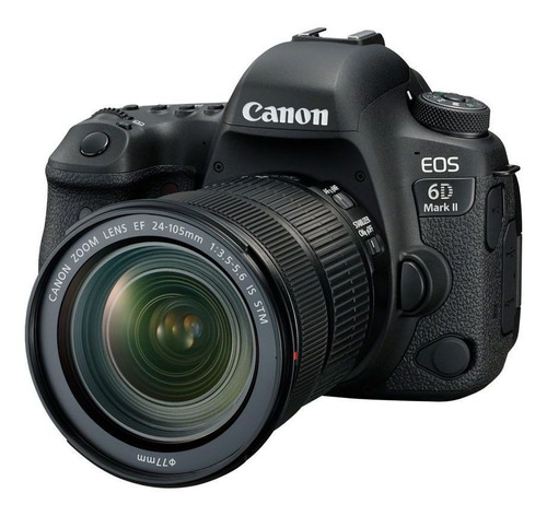 Imagen 1 de 4 de Canon Kit EOS 6D Mark II + lente EF 24-105mm f/3.5-5.6 IS STM DSLR color negro