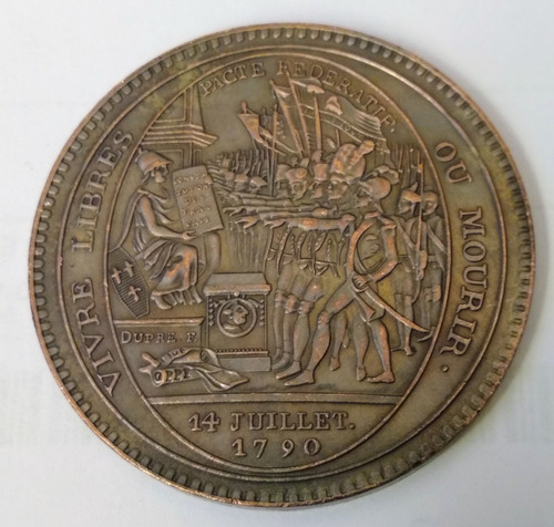 Moneda De Cobre De Francia, 5 Soles, 1792 (repro). Jp