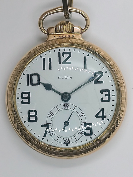 Reloj De Bolsillo Antiguo Elgin Cuerda 30's. Meses intereses