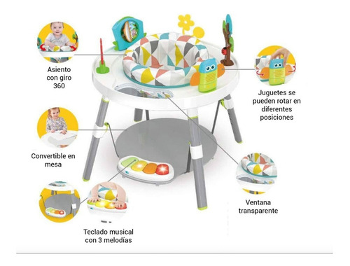 Imagen 6 de 9 de Centro De Actividades 3 En 1 Mesa De Actividades Y Didáctica