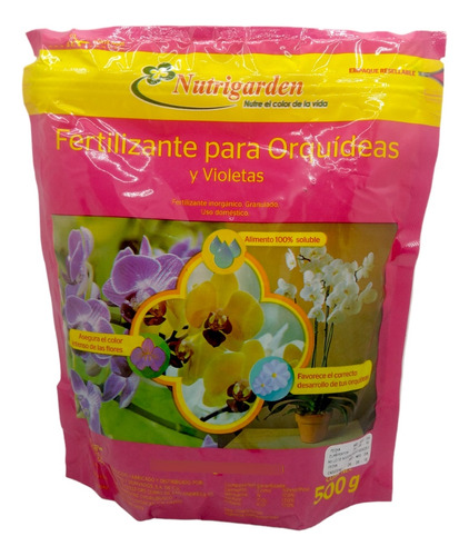 Fertilizante Para Orquídeas, Nutrigarden Abono Sólido 500 Gr
