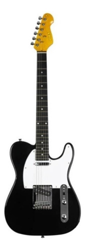 Guitarra elétrica PHX Vega TL-1 de  amieiro preta verniz brilhante com diapasão de pau-rosa