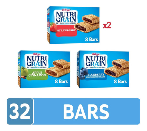 Kellogg's Nutri-grain - Barras Horneadas Suaves De Desayuno,