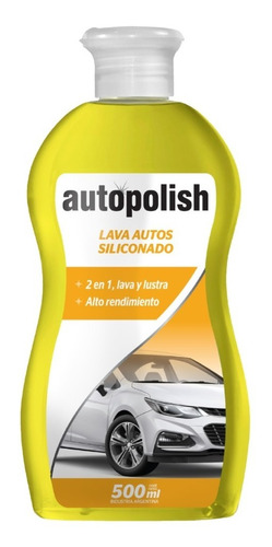 Imagen 1 de 6 de Autopolish Shampoo Siliconado Lava Auto Y Lustra X 500 Ml