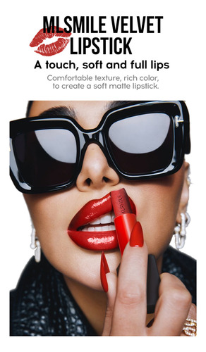 Set Mlsmile Lip Combo Matte - Labial + Gloss + Delineador