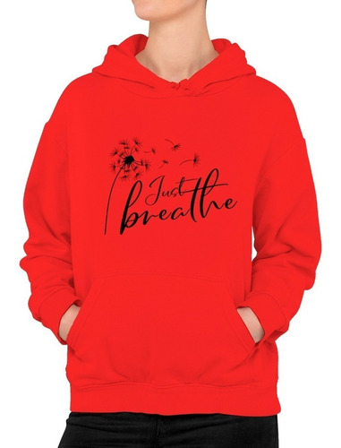 Poleron Estampado Just Breathe Diente De Leon Moda Dama