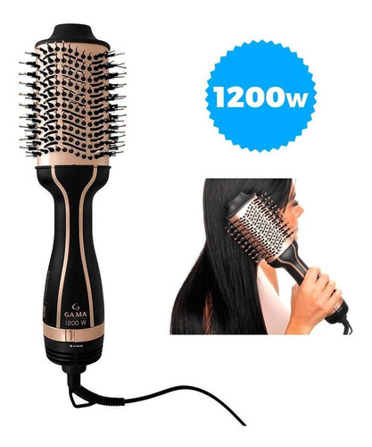 Escova Secadora Gama Stylish Keration Brush 3d 1200w Cobre