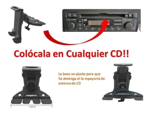 Imagen 3 de 5 de Soporte Base Celular Y Tablet Auto Hasta 10.5 Universal