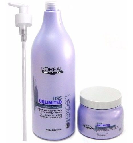 Kit Loreal Liss Unlimited Combo Shampoo X1500 + Máscara X500