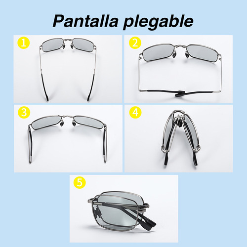 Lentes De Sol Polarizadas Plegables Uv400 Color Negro Lentes Sol Hombre Lentes Antireflejantes Lentes Polarizados